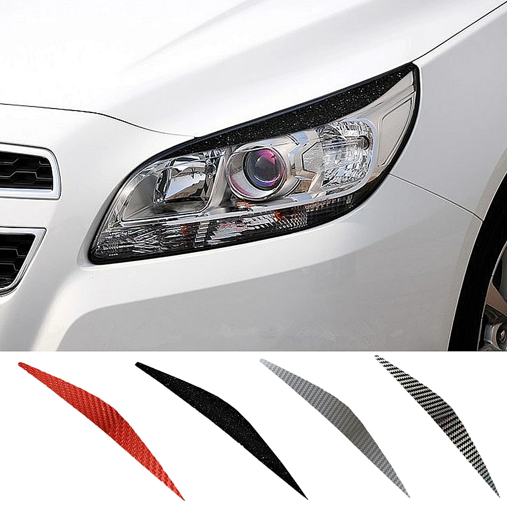 

Car Front Head Light Eyebrow Sticker Decorator Carbon Fiber Lamp Eyelid Eye Line Fender Strip For Chevrolet Malibu Car Styling