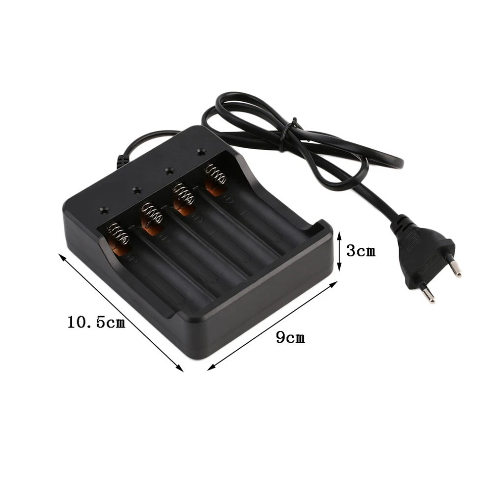 EU Plug Li-ion Battery Charger DC 4.2V 1.2A Output 4 Slots For 18650 Rechargeable Lithium Battery Factory Price Without Battery