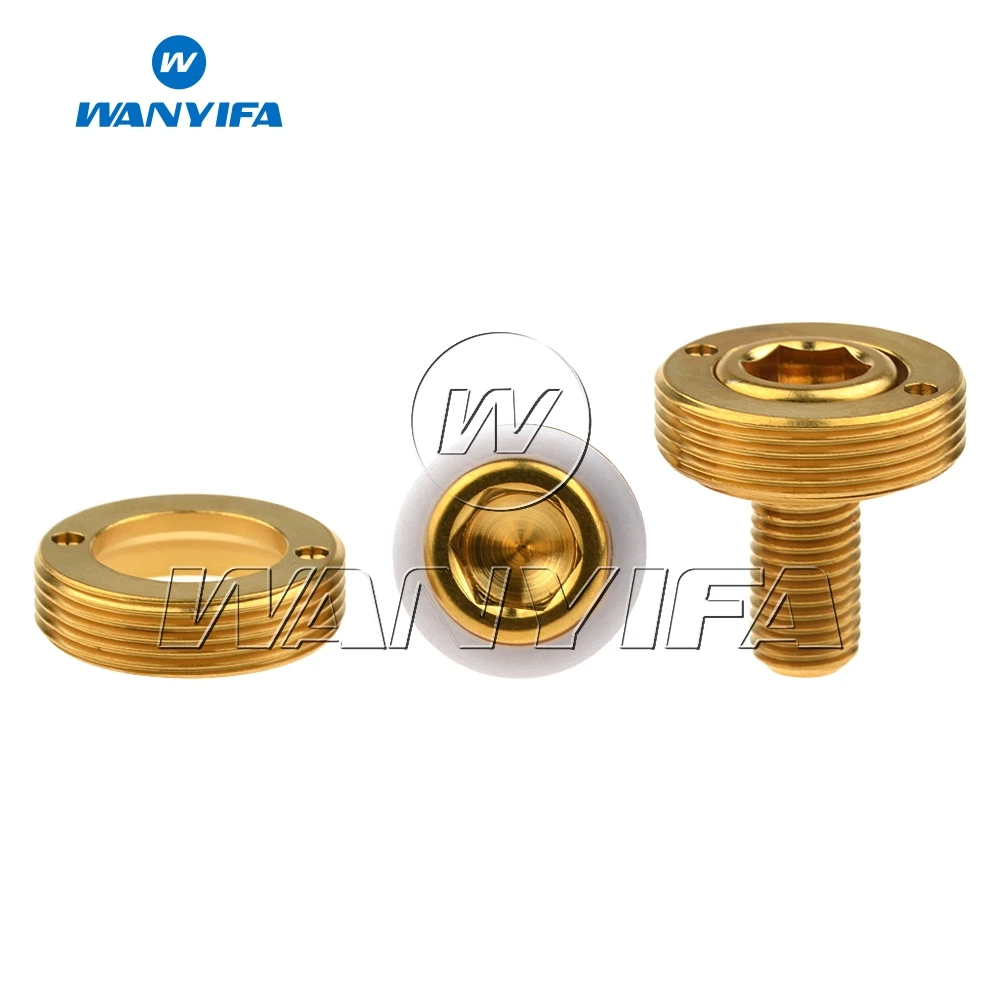 Wanyifa Titanium Bolt M8x15mm 1.0mm Pitch Square Hole Screw for Bicycle Chain Wheel Bottom Bracket Crank Fixed Screw 2 Sets
