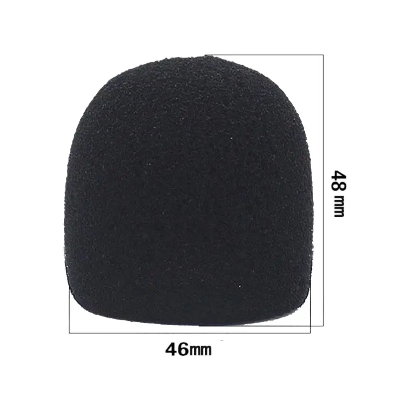 Black Round Ball Shape Microphone Cap Windscreen Grill Inner Foams Sponge for SM58 SLX24 PGX24 PG58 BETA58A Mic Cover