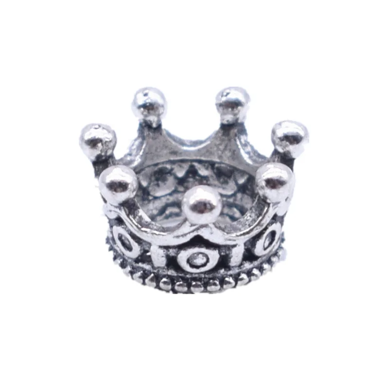 VOQ 10pcs/lot Imperial Crown Beads for Jewelry Making DIY Alloy Spacer Beads Fit Bracelet Jewelry Accessories Wholesale P137