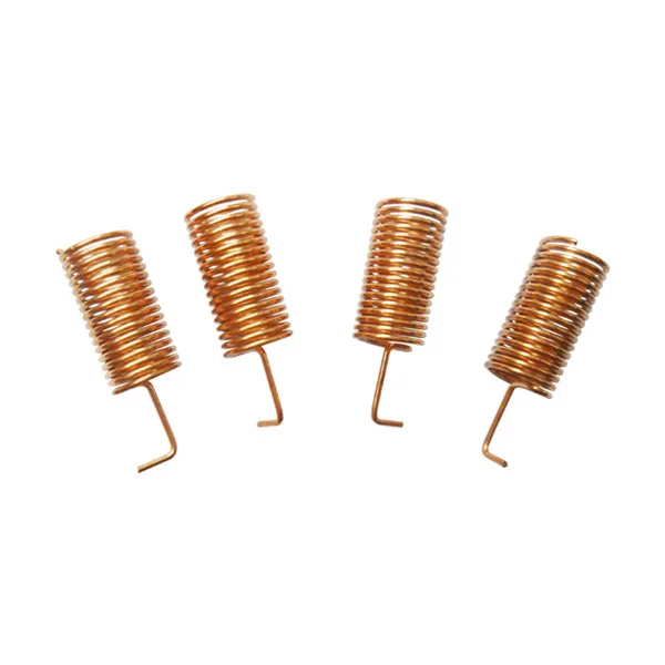 

100pcs/lot SW433-TH10 433MHz Goldern helical antenna 2.15 dBi Copper spring antennas