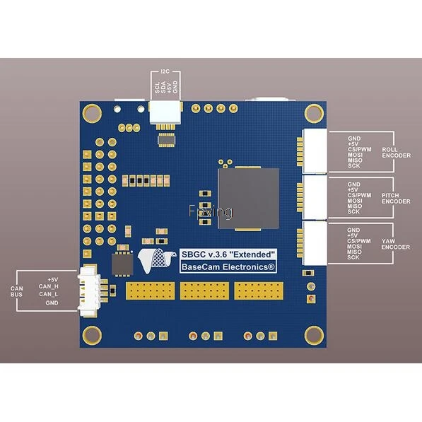 New BaseCam Simple BGC 32 Bit Extended Brussless Gimbal Controller Version 3.6 with encoder for 5D2 5D3 BMCC Camera