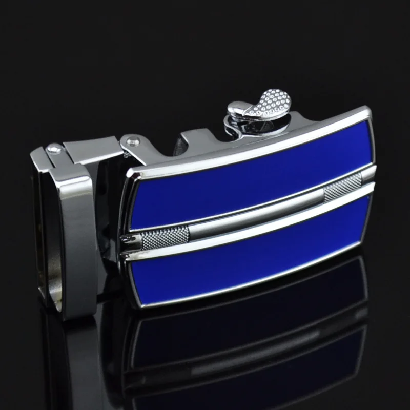 Men\'s Belt Buckle Zinc Alloy Rubber Automatic Belt Buckle Men\'s Belt Head Automatic Buckle LY0257-Blue