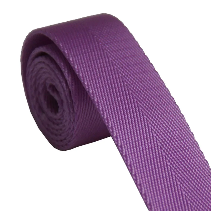 

High Quality Purple Color Hot Sale 25mm Wide 1 inch Nylon Webbing Herringbone Tape For Bag Strap 1" Wholesale 50 Yards/Roll