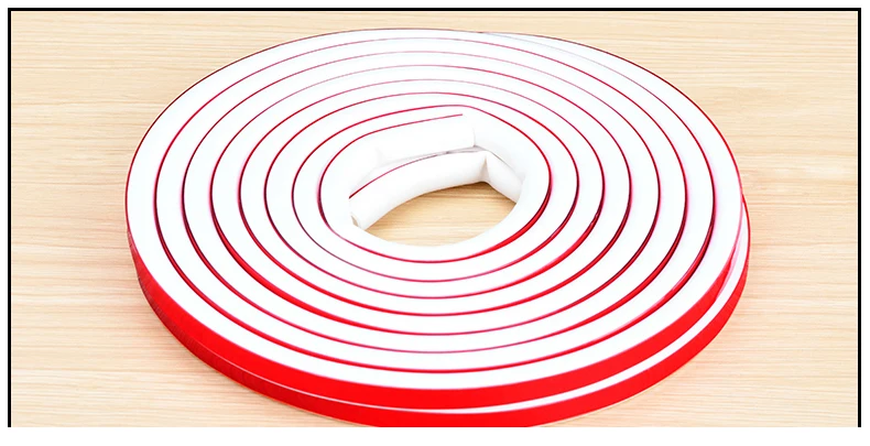 6 Mt/los I-D Typ Silikon Gummi Dicht Streifen Für Tür/Fenster Sound Isolierende Streifen Selbst-klebeband Fenster isolierung Dichtung – Detail 7