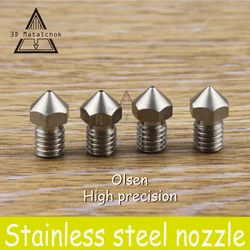 4Pcs Ultimaker 2 UM2 + Extended  Heater Hotend Olsson Block Stainless Steel Nozzle 0.25/0.4/0.6/0.8mm For 1.75/ 3mm Filament