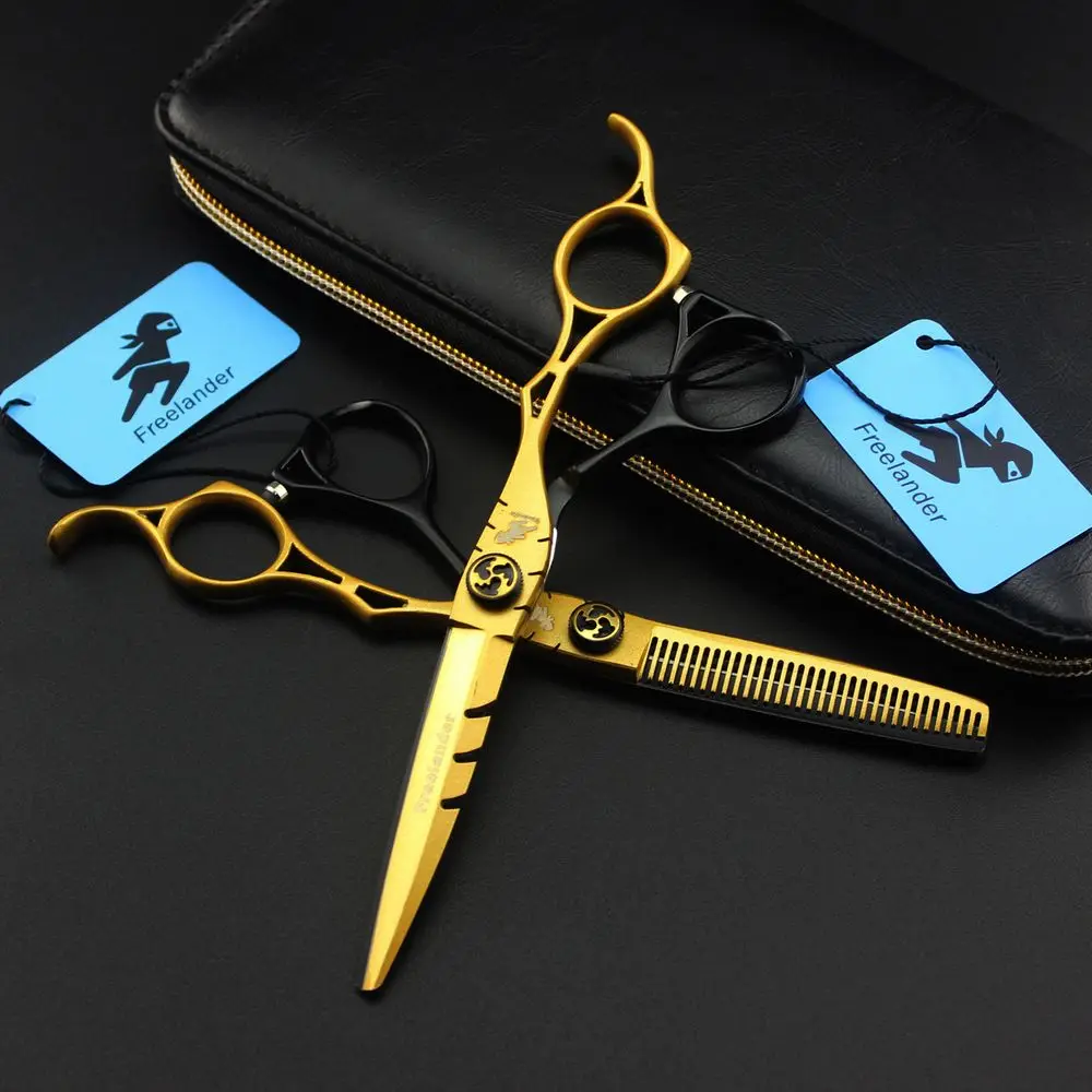 

Freelander Professional 6 inch Hair Scissors Hairdressing Tool Barber Scissors Hair Cutting Shears Thinning Scissors