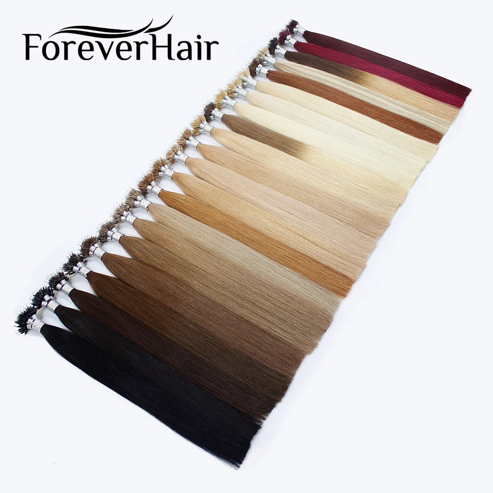 FOREVER HAIR-extensiones de cabello humano 100% Remy, extensiones de cabello humano de 1 g/h, 16, 18 y 20 pulgadas, con microcuentas de queratina,
