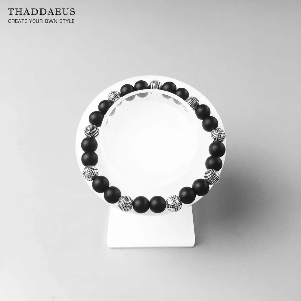 Bracelet Hero Rebel Bead Europe Style Fashion Jewelry Gift For Men And Women,In Sterling Silver And Black Obsidian