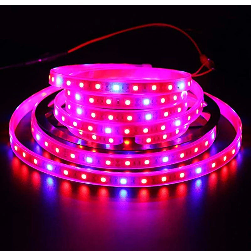 LED grow light Strip 5M/roll SMD5050 300LEDs Waterproof red blue Phyto Lamp touch switch Fitolamp For indoor flower plant lamp