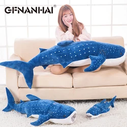 150cm Large Size Soft Shark Plush Toy Big Creative Blue Whale Stuffed Soft Shark Sea Fish Plush Pillow Lovely Children Baby Doll