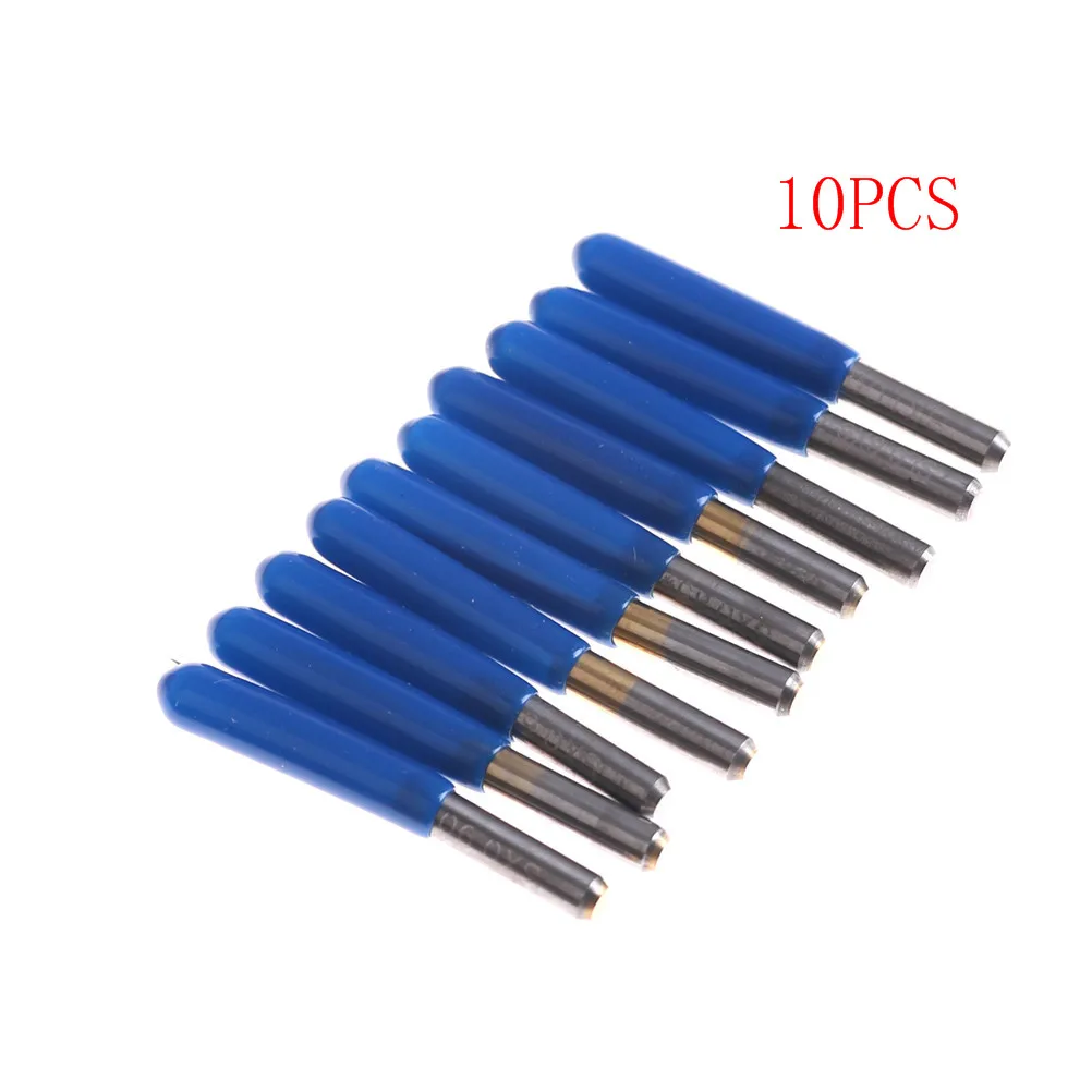 10Pcs 3.175mm Carbide PCB Engraving Bits CNC Router Tool 10 Degrees 0.1mm