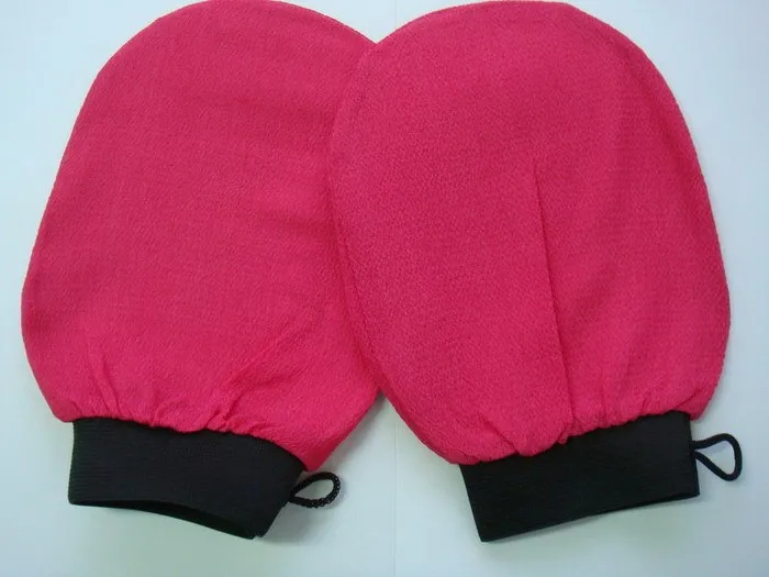 1pcs/lot rose morocco hammam scrub mitt,magic peeling glove,exfoliating bath glove tan removal mitt