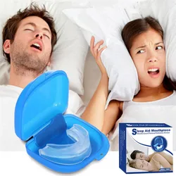 1box Effective Anti Snore Silicone Mouthguard Stops Teeth Grinding Anti-Snoring Trays Relax Sleeping Health Care Tool