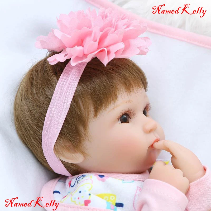 

18 Inch Soft Silicone Reborn Dolls Realistic Newborn Baby Girl For Sale Lifelike real bebe alive reborn bonecas