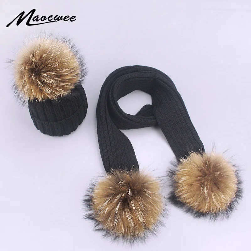 

Winter Hats Scarf For Women Thick Cotton Winter Warm Ski Knit Caps Accessories Set Female Beanie Skullies Scarf 2 Pieces Set