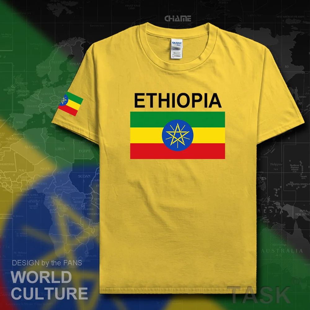 Ethiopia Ethiopian mens t shirts fashion 2017 jerseys nation team 100% cotton t-shirt clothing tops tees country sporting ETH