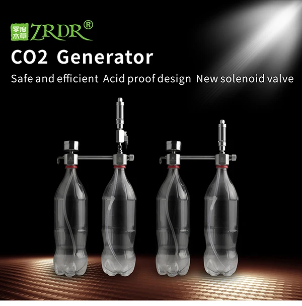 Aquarium DIY CO2 Generator System Kit With Pressure Air Flow Adjustment Valve-Regulator Water Plant Fish Co2 Valve Diffuser