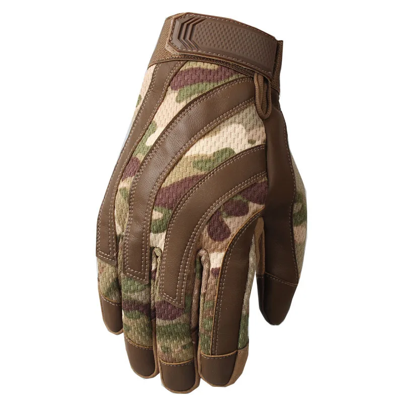 Guantes tácticos de camuflaje para hombres y mujeres, manoplas antideslizantes de dedo completo, entrenamiento del ejército, combate militar, caza, equitación al aire libre, senderismo