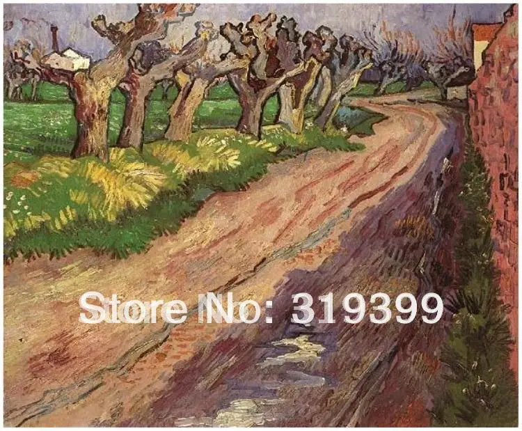 Vincent Van Gogh Oil Painting reproduction on linen canvas,Pollard-Willows ,100%handmade,Free Shipping,Museum quality