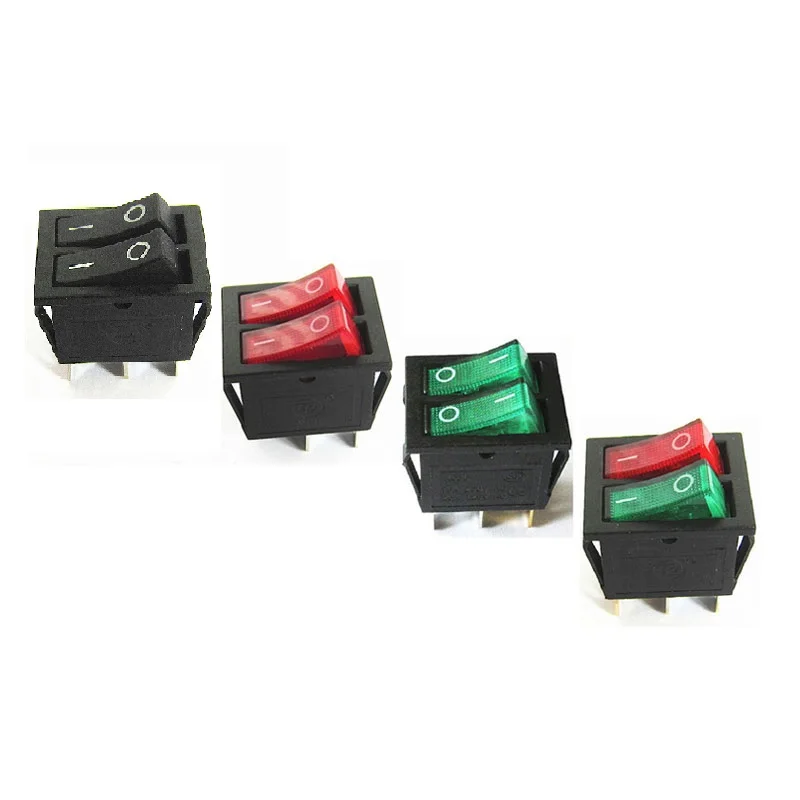 

KCD6 Electric heater Rocker Switch 4 6 Pin 2 level 250V 15A OFF-ON Multiple Colour Multifunctional Accessories