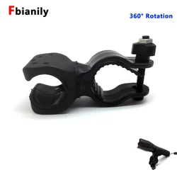 Nuovo aggiornamento 360 girevole bici LED torcia staffa di montaggio Flash torcia supporto luce anteriore Clip morsetto lanterna accessori per biciclette