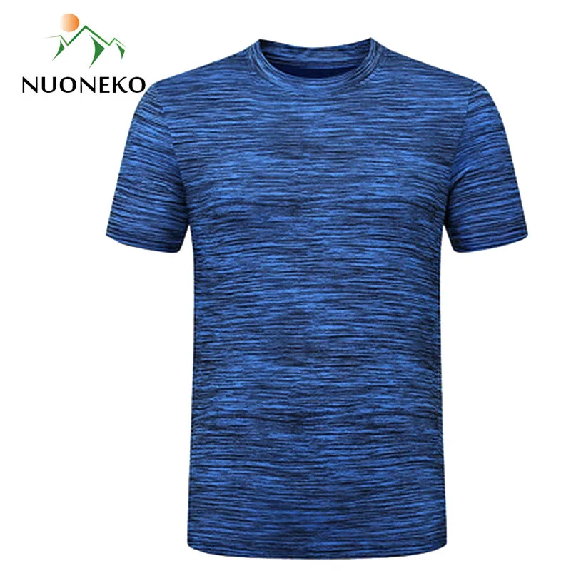 Men\'s Summer Quick Dry Gyms Fitness T-shirts Elastic Outdoor Hiking Climbing Fishing Running Short T Shirt Plus Size 8XL DX01