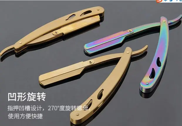 Color Titanium Vintage Razor Hair Clip Folding Manual Shaving Head Eyebrow Knife Blade Is Small Exible And Easy To Operate Sale