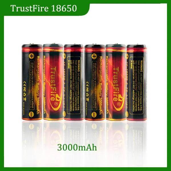 4pcs/lot  100% original Trustfire 18650 Battery 3.7v 3000mAh By Camera Torch Flashlight 18650 Rechargeable Batteries