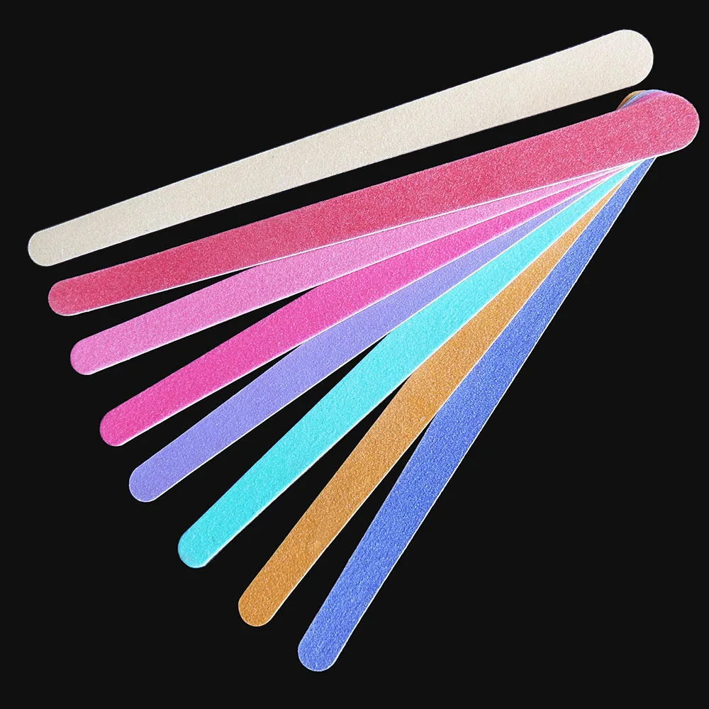 50 pcs/lot random colour  wooden emery board sandpaper file nail art file 240/240 grit  disposable nail file
