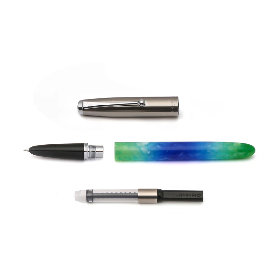 Jinhao – stylo-plume fantaisie en cristal acrylique, 0.38mm, pointe fine pour l'écriture et la calligraphie, fournitures scolaires et de bureau, A6462