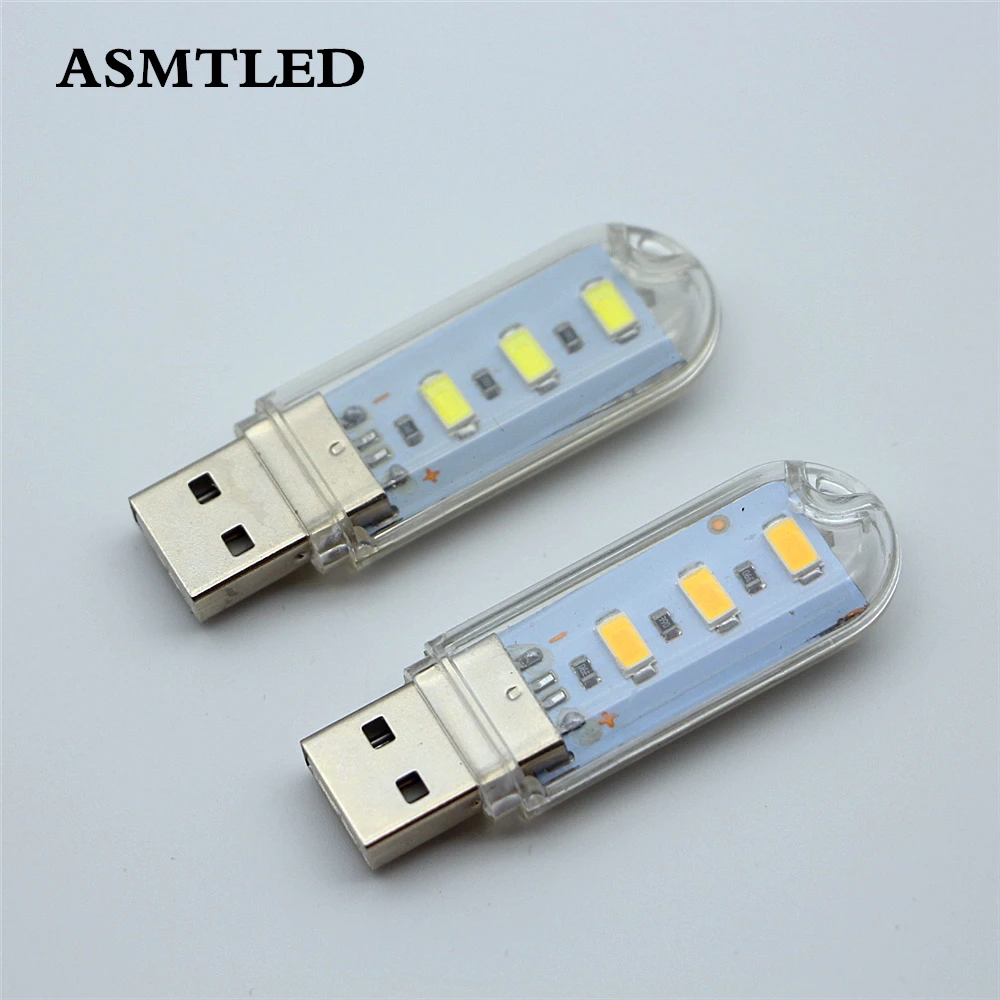 

Portable Keychain Mini USB light 3 LEDs Night Light 5730 SMD Reading Led Lamp Book Bulb For Notebook Power Bank Computer Laptop