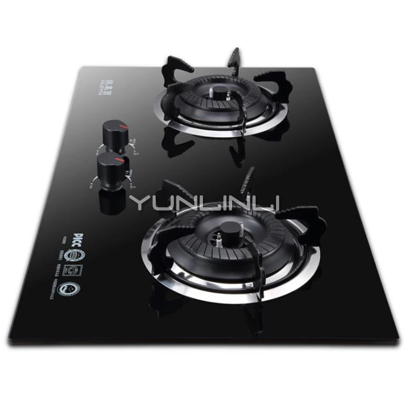 Cooking Panel Hob Gas Cooktop Energy Saving Gas Stove Glass Built In Cooker Panel Double Stove