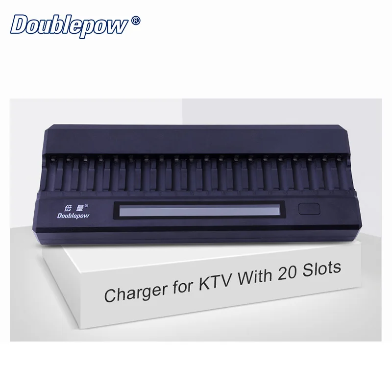 

20 slots Doublepow DP-K20 DC 12V 2A LCD Intelligent Rapid Battery Charger for 1.2V AA Ni-MH/Ni-CD KTV Dedicated Microphone