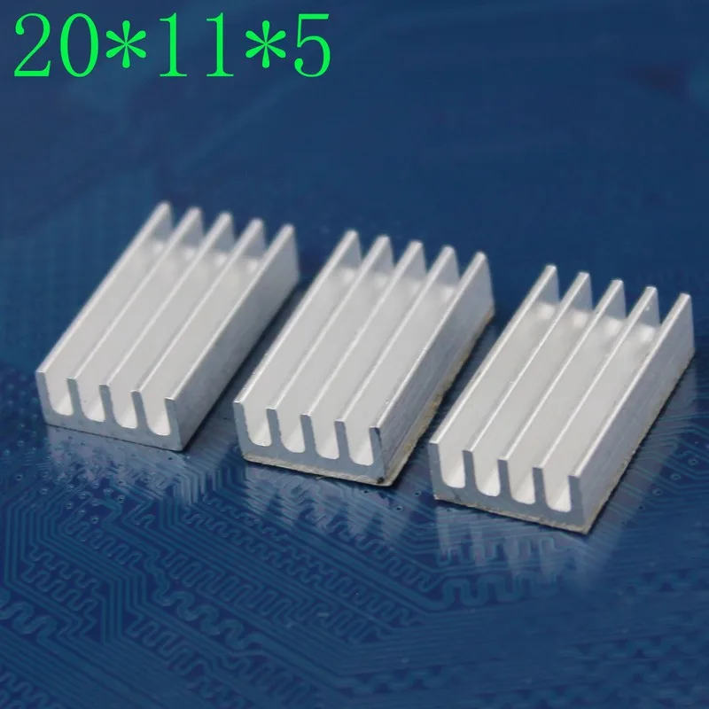 

200pcs 20x11x5mm DIY CPU Card Aluminum Heat Sink Extruded LED Cooling Heatsink