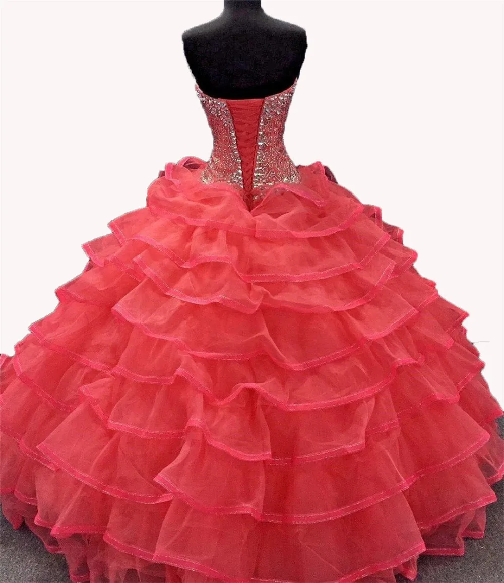 2019 Baljurk Quinceanera Jurken 2019 Lange Prom Party Bling Kralen Baljurk Vestidos De 15 Anos Sweet 16 Jurken