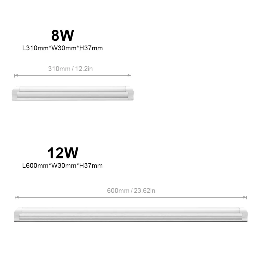 Imagem -05 - Luz de Barra Fluorescente Lâmpada de Cozinha Lâmpada Led Tube sob a Iluminação do Armário t5 t8 6w 8w 10w 12w 29cm 30cm 57cm 60 Centímetros 220v