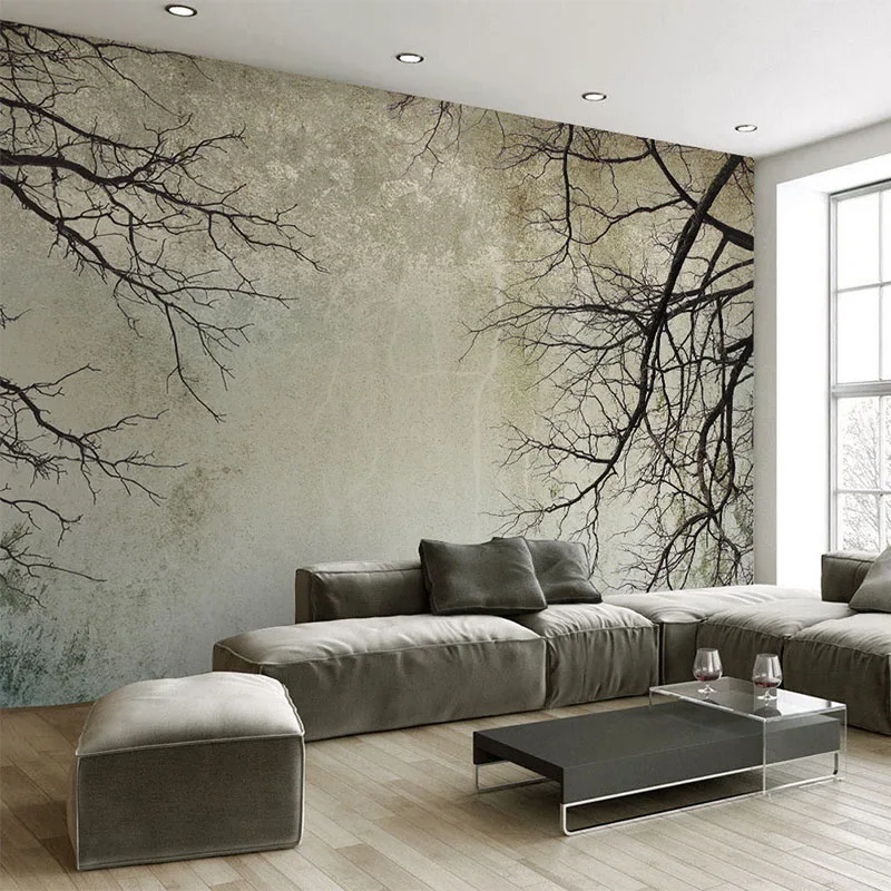 Custom Any Size Mural Wallpaper Modern Simple Branch Sky Photo Wall Paper For Walls 3D Living Room Home Decor Papel De Parede 3D