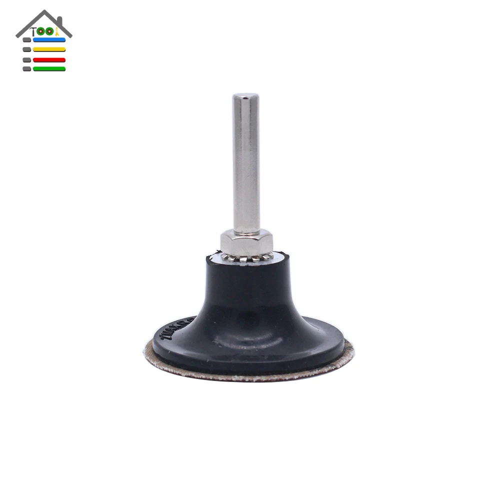 Support de disque de ponçage 25 75 50mm pour tampon de disque Roloc, tige de 6mm adaptée au ponceuse de 1 "2" 3 ", outils abrasifs en papier, plaque de support de polissage