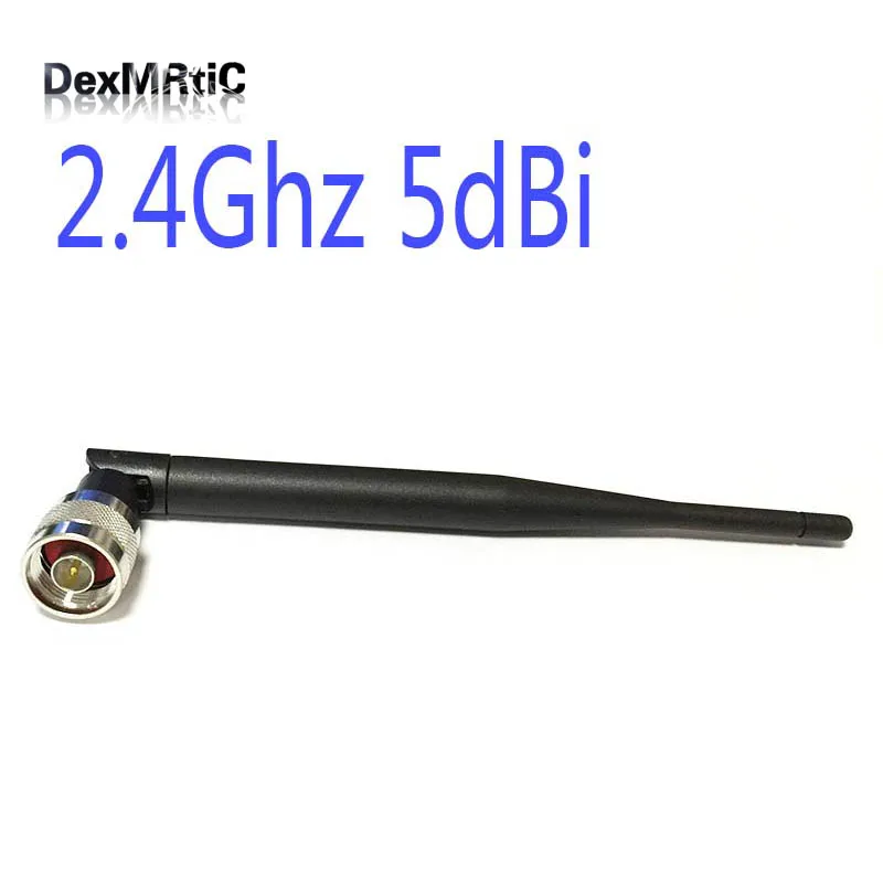 Antenna Wifi 1PC 2.4Ghz 5dbi ad alto guadagno con connettore N maschio ripetitore di segnale Wireless ruotabile aereo omnidirezionale