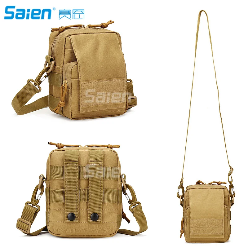 Outdoor Taktis Selempang Utilitas Molle Kantong Bahu Gaya Paket Tas Ransel Sling Bag Hiking Camping Trekking