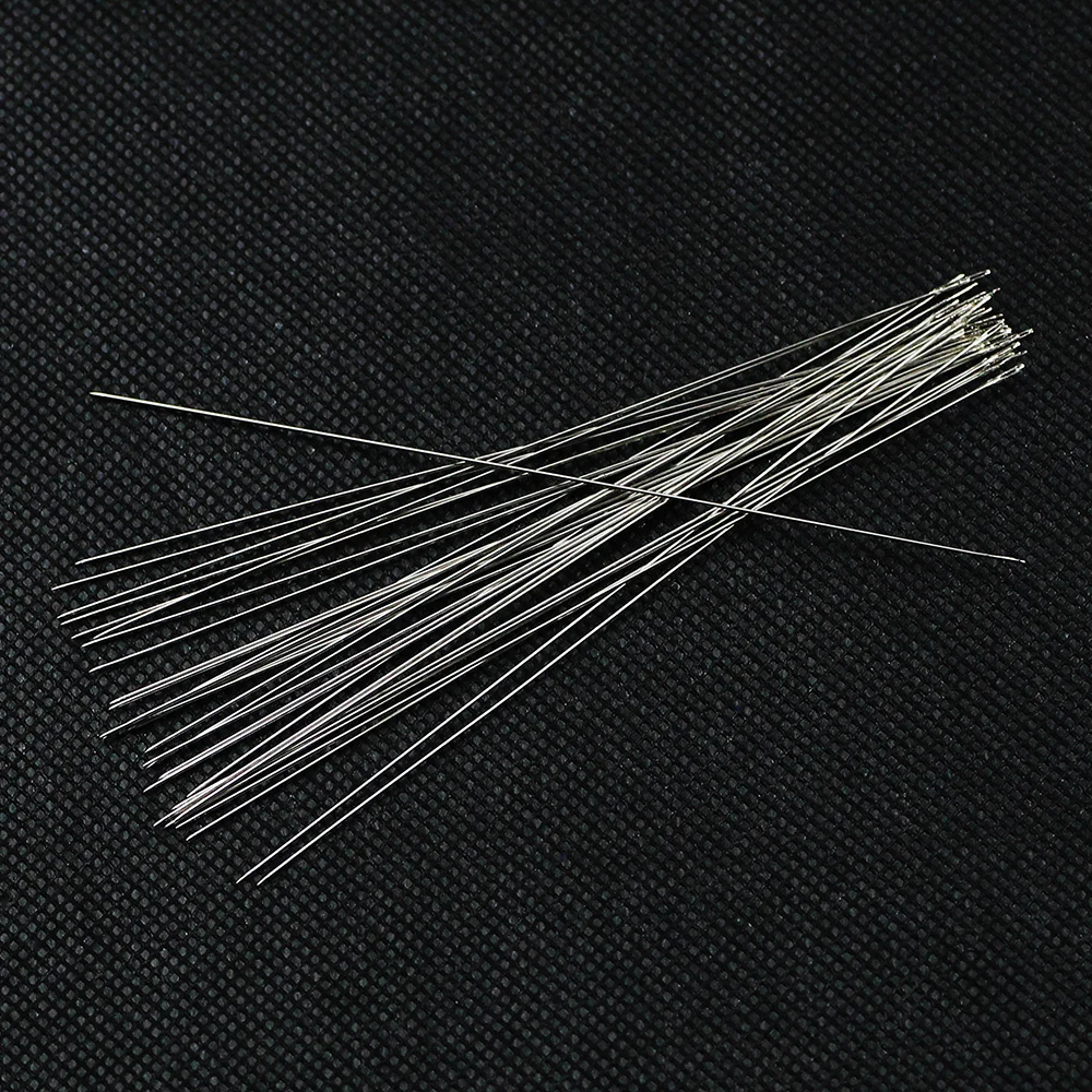 27pcs Stainless Steel Beading Needles Silver color Beaded pin beads Threading String Tambour for Jewelry bracelet making DIY