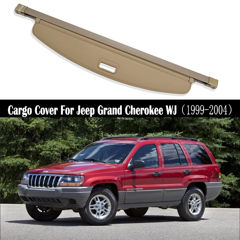 Rear Cargo Cover For Jeep Grand Cherokee WJ 1999 2000 2001 2002 2003 2004 privacy Trunk Screen Security Shield shade Accessories