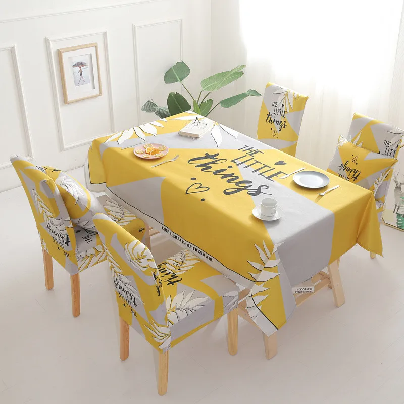 

Spandex Stretch Dining Chair Covers, Waterproof, Rectangle Tablecloths for Dining Room, Anti-dirty, Decorative Slipcovers