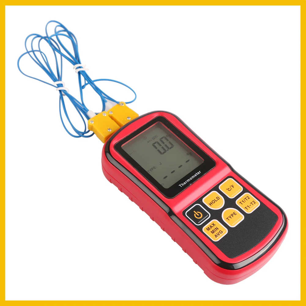 Professional thermometer Digital Measure Tool thermometer Temperature Meter Tester for K/J/T/E/R/S/N with LCD Back light GM1312