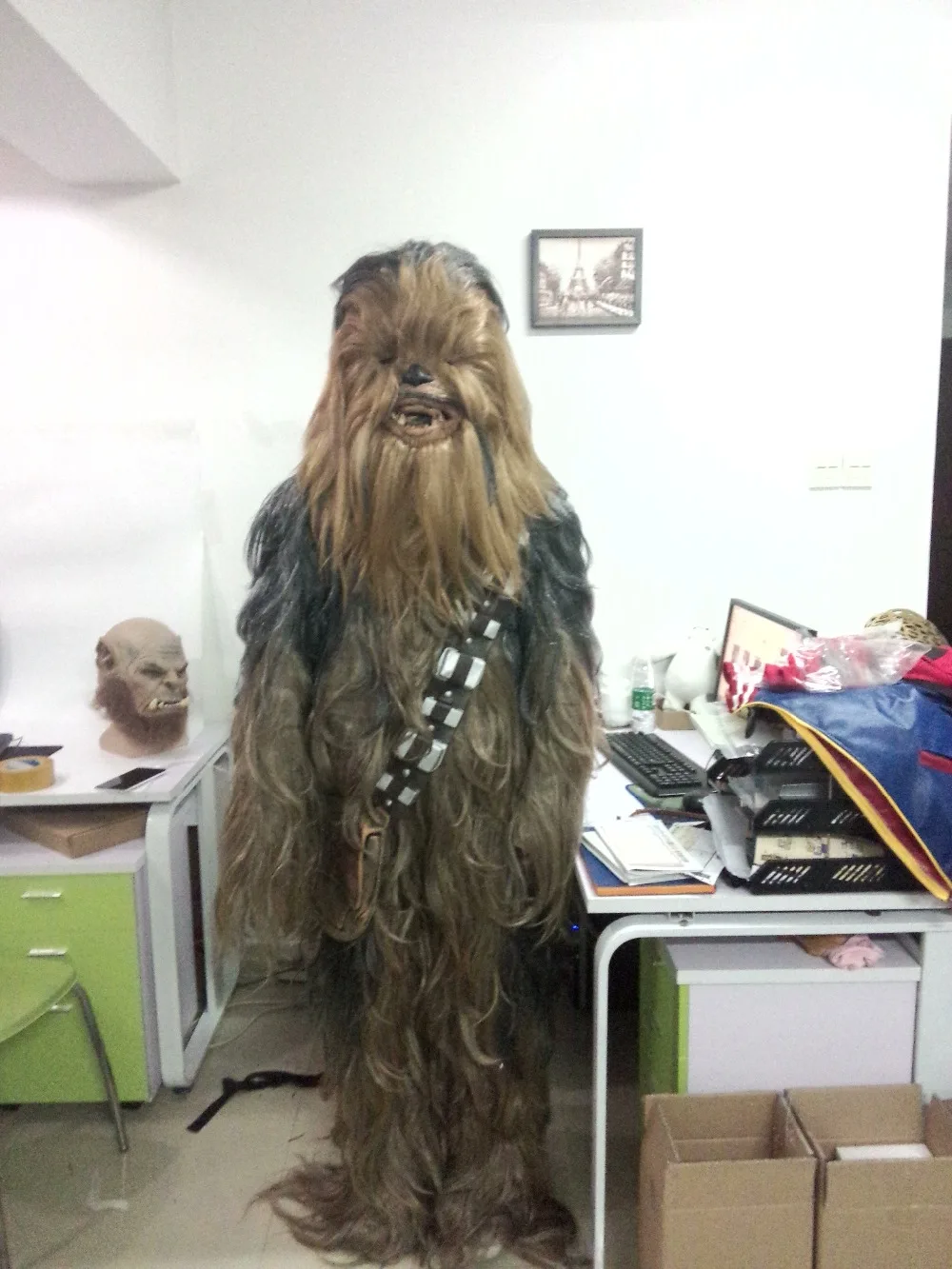 Disney Cosplay Chewbacca Kostüme Overall Halloween Anzug Kostüm mit Maske