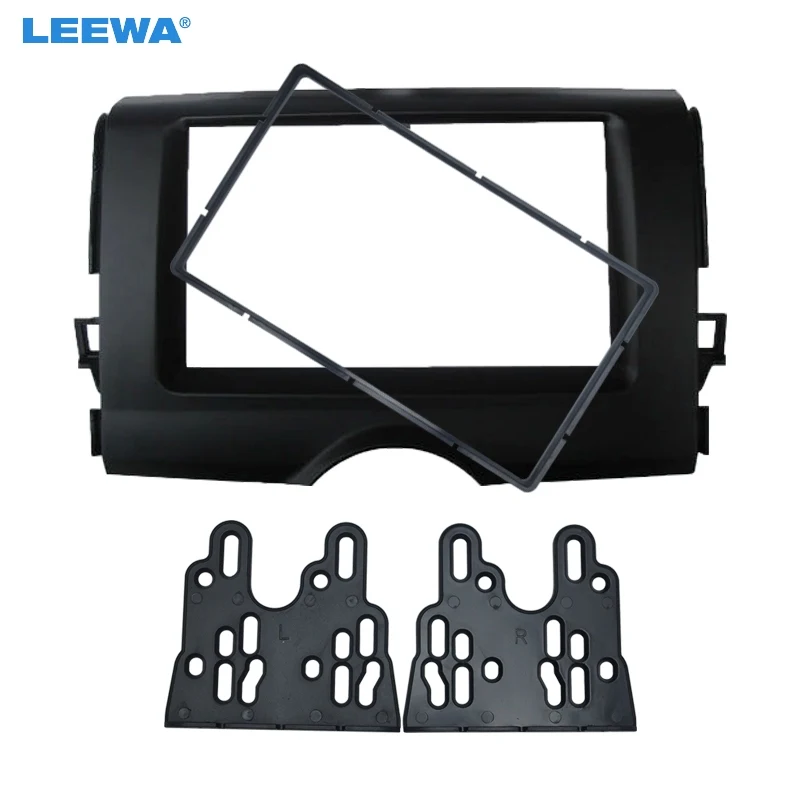 LEEWA Car 2Din Stereo Face Fascia Panel Frame For Toyota Reiz Mark X DVD Player Refitting Fascia Panel Dash Kit #CA4887