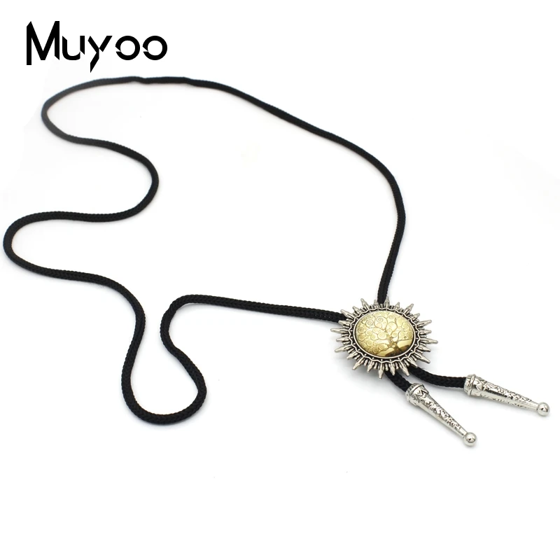 BOLO-00162 Dragon Western Bolo Tie Mortal Kombat Glass Cabochon Jewelry Neck Tie Handmade  Jewelry Accessories Gifts