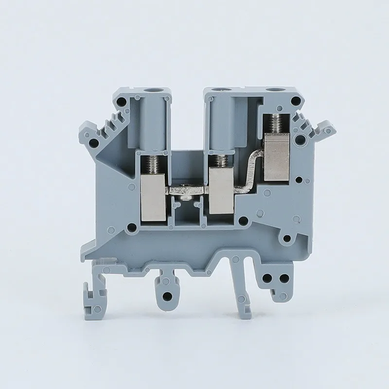 

10pcs Type UK-5-TWIN Din Mount Universal Wiring Conductor Connector 24-12 AWG Thin Modular Screw Terminal Blocks UK5-TWIN